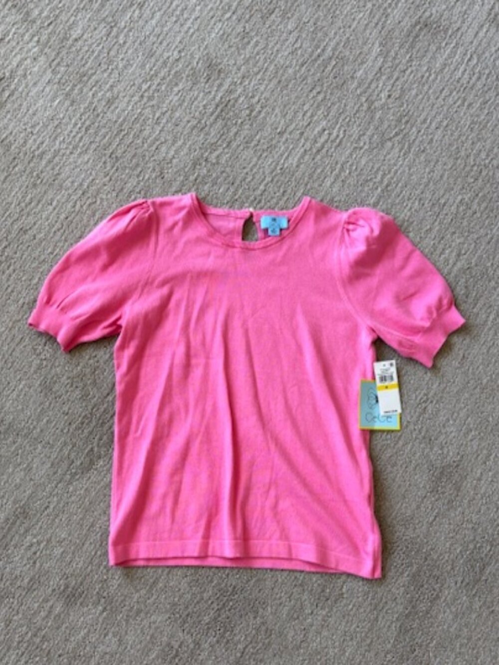 CeCe Women's Short Sleeve Knit Sweater, New with Tags